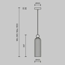 Lampade A Sospensione-Maytoni antic lampada a sospensione per isola cucina in vetro rigato