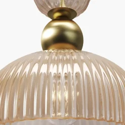 Lampade A Sospensione-Maytoni antic lampada a sospensione colore oro paralume in vetro