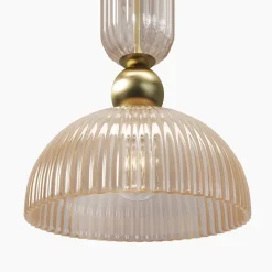 Lampade A Sospensione-Maytoni antic lampada a sospensione colore oro paralume in vetro