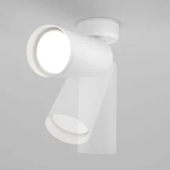 Applique Da Parete-Maytoni applique da parete focus cilindro bianco orientabile