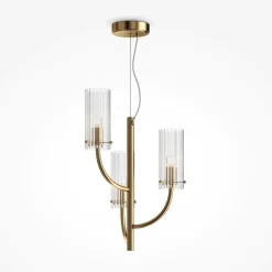 Lampadari Cucina-Maytoni arco lampadario da cucina paralumi in vetro