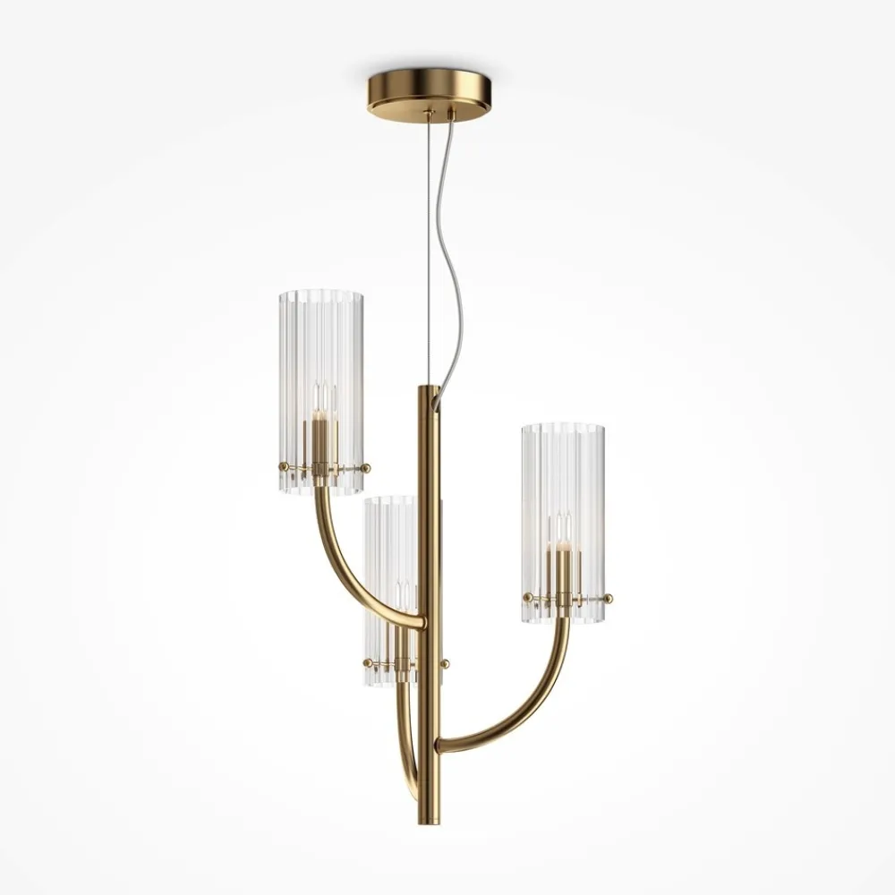 Lampadari Cucina-Maytoni arco lampadario da cucina paralumi in vetro