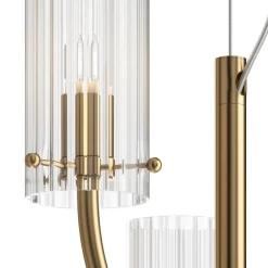 Lampadari Cucina-Maytoni arco lampadario da cucina paralumi in vetro