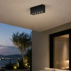Plafoniere Da Esterno-Maytoni ares plafoniera da esterno rettangolare led 3000k ip54