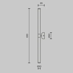 Applique Da Parete-Maytoni axis applique da parete led 16w 3000k bianco moderno