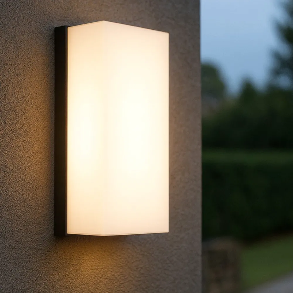 Applique Da Esterno-Maytoni badd applique da esterno led 3000k ip54 rettangolare