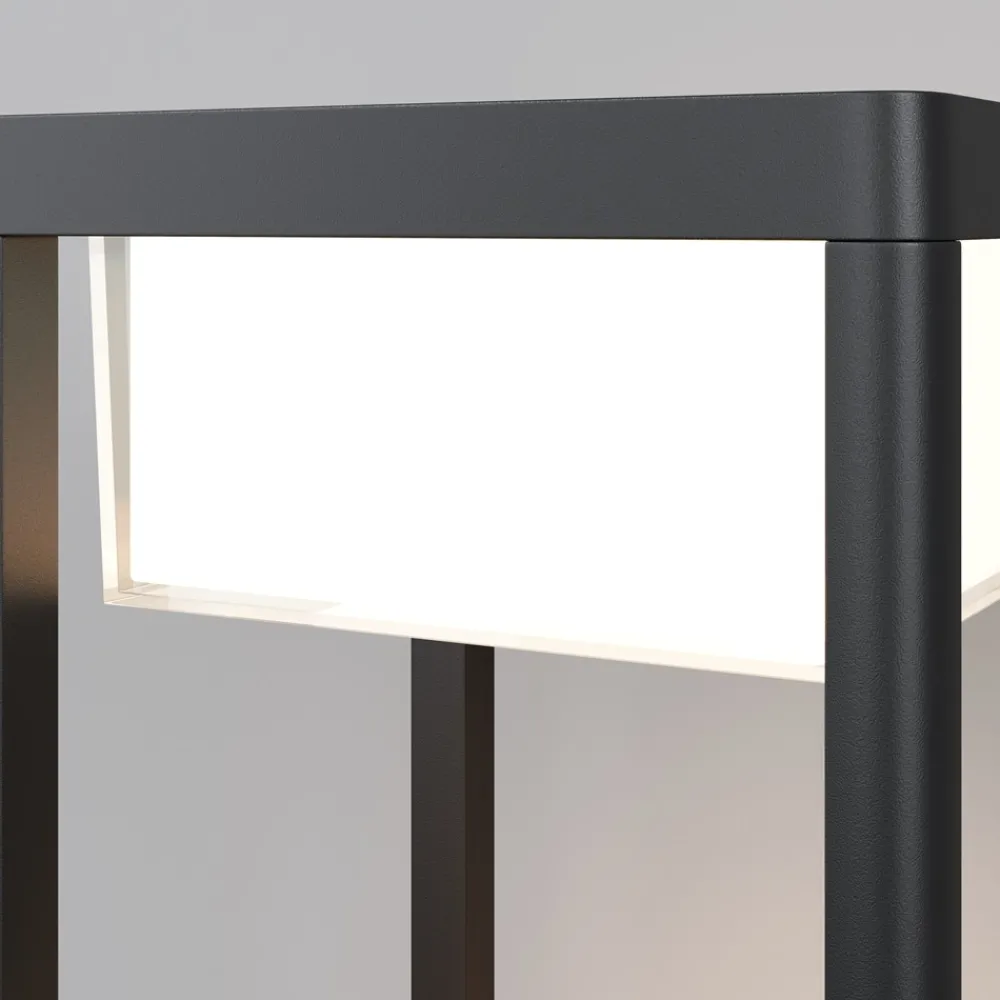 Lampioni Da Giardino-Maytoni baker street lampione da giardino rettangolare led 3000k ip65