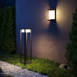 Lampioni Da Giardino-Maytoni baker street lampione da giardino rettangolare led 3000k ip65
