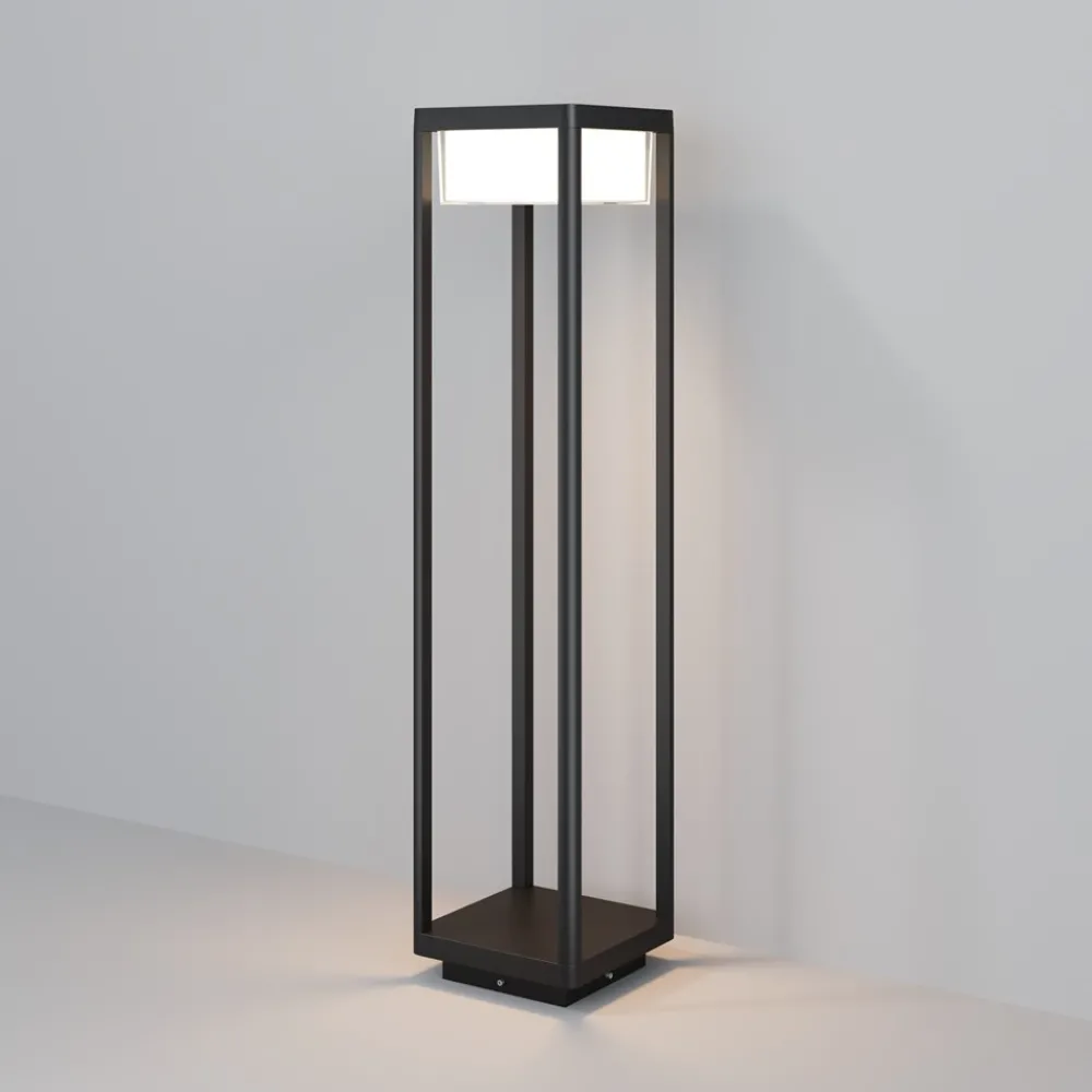 Lampioni Da Giardino-Maytoni baker street lampione da giardino rettangolare led 3000k ip65