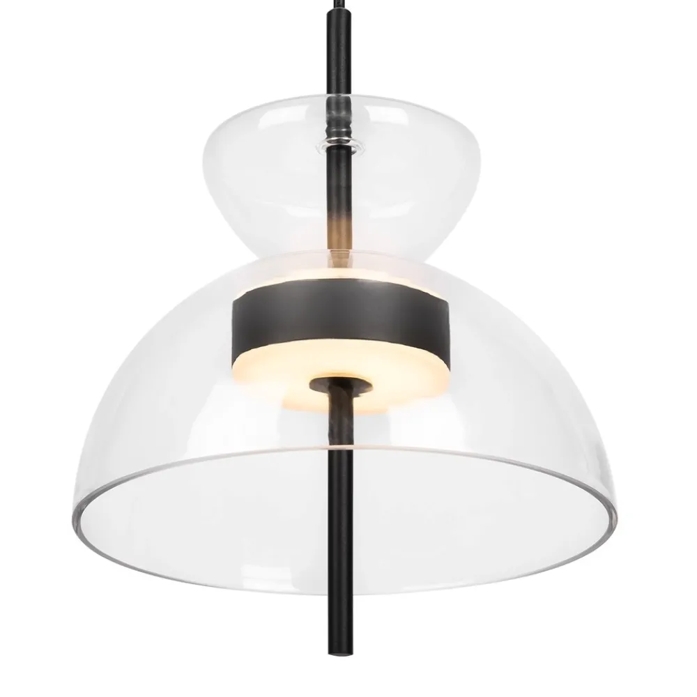 Lampade A Sospensione-Maytoni bangkok lampada a sospensione led 12w 3000k paralume vetro trasparente