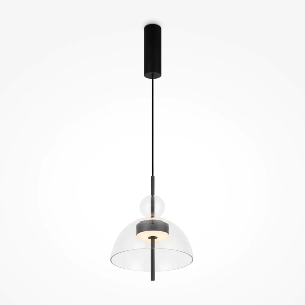 Lampade A Sospensione-Maytoni bangkok lampada a sospensione led 12w 3000k paralume in vetro