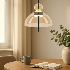 Lampadari Cucina-Maytoni bangkok lampadario led 12w 3000k per cucina mod185pl-l12cg3k1