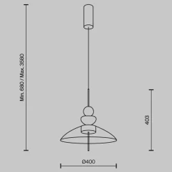 Lampadari Cucina-Maytoni bangkok lampadario per cucina led 12w 3000k vetro