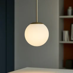 Lampade A Sospensione-Maytoni basic form lampada a sospensione sfera vetro bianco