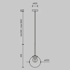 Lampade A Sospensione-Maytoni basic form lampada a sospensione colore oro sfera vetro