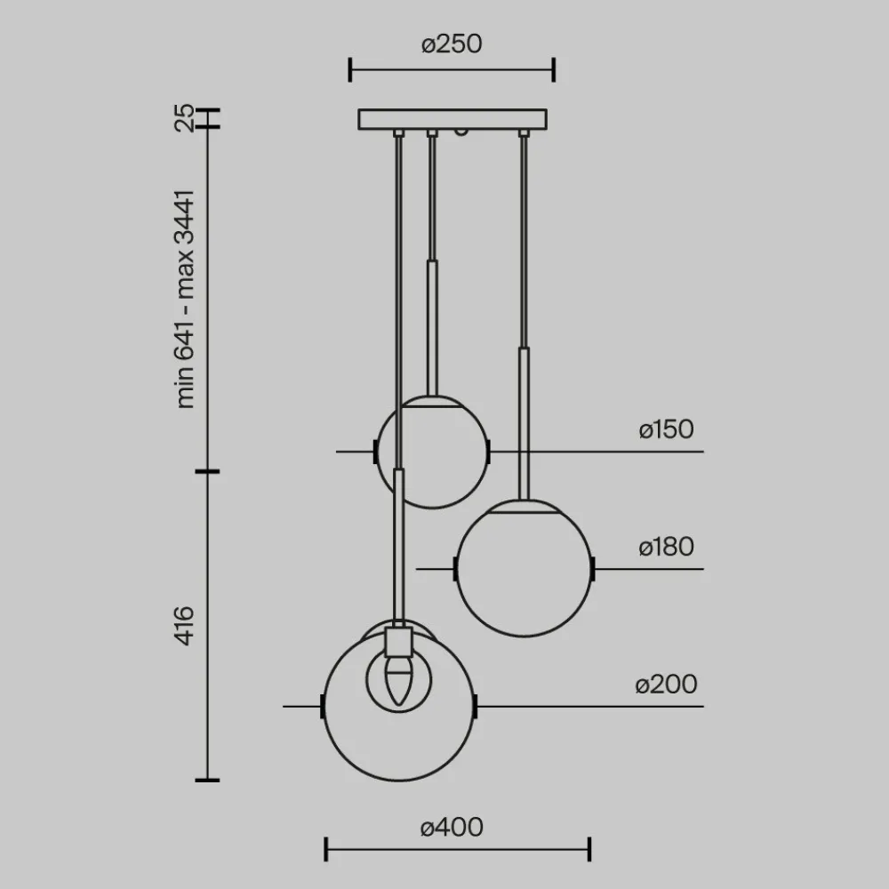 Lampadari Cucina-Maytoni basic form lampadario da cucina moderna 3 luci