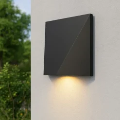 Applique Da Esterno-Maytoni beekman applique da esterno led 3000k ip54 nero moderno