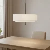 Lampadari Moderni-Maytoni bergamo lampadario moderno paralume in tessuto