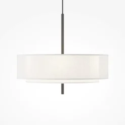 Lampadari Moderni-Maytoni bergamo lampadario moderno paralume in tessuto