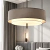 Lampadari Moderni-Maytoni bergamo lampadario moderno circolare in tessuto