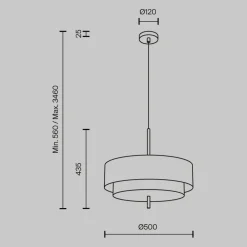 Lampadari Moderni-Maytoni bergamo lampadario moderno doppio paralume