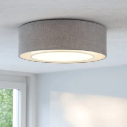 Plafoniere Moderne-Maytoni bergamo plafoniera moderna tonda colore grigio