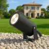 Faretti Da Esterno-Maytoni bern faretto con picchetto per esterno nero ip65 led 3000k