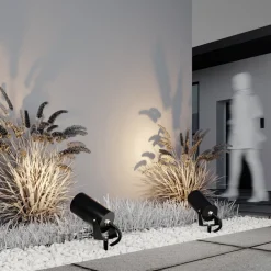 Faretti Da Esterno-Maytoni bern faretto con picchetto per esterno nero ip65 led 3000k