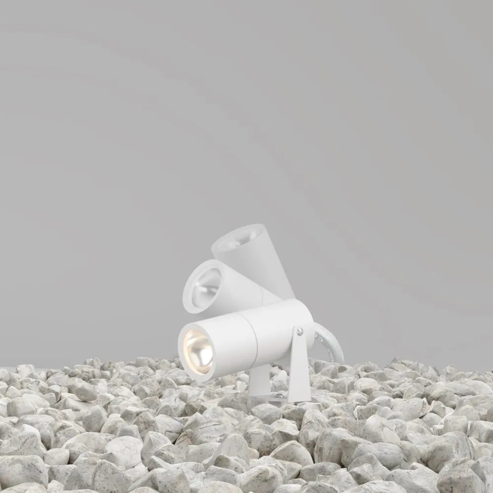 Faretti Da Esterno-Maytoni bern faretto da esterno con picchetto orientabile bianco led 3000k ip65