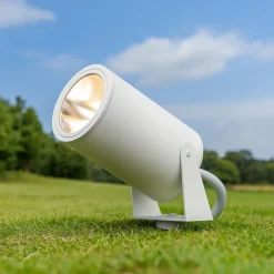 Faretti Da Esterno-Maytoni bern faretto da esterno bianco con picchetto led 3000k ip65