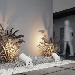 Faretti Da Esterno-Maytoni bern faretto da esterno bianco con picchetto led 3000k ip65