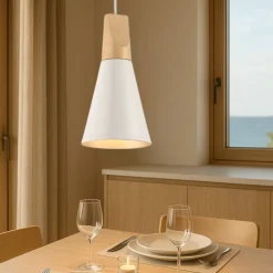 Lampade A Sospensione-Maytoni bicones lampada a sospensione bianca moderna
