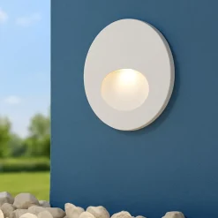 Segnapasso Led-Maytoni bil segnapasso da incasso per esterno rotondo bianco led 3000k ip54