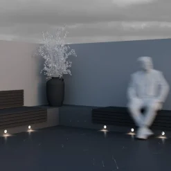 Segnapasso Led-Maytoni biscotti segnapasso bianco per esterno minimal led 3000k ip65