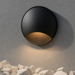 Segnapasso Led-Maytoni biscotti segnapasso da esterno tondo colore nero led 3000k ip65