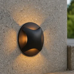 Segnapasso Led-Maytoni biscotti segnapasso per esterno circolare da incasso led 3000k ip65