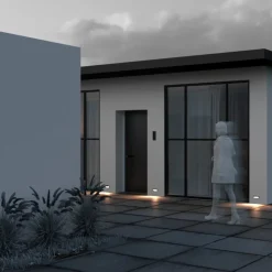 Segnapasso Led-Maytoni bosca segnapasso da esterno rettangolare led 3000k ip65