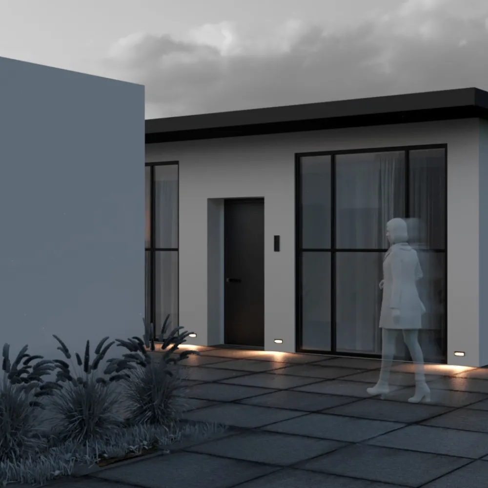 Segnapasso Led-Maytoni bosca segnapasso da esterno rettangolare led 3000k ip65