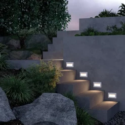 Segnapasso Led-Maytoni bosca segnapasso per esterno bianco da incasso led 3000k ip65