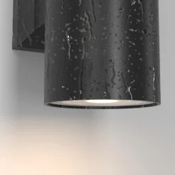 Applique Da Esterno-Maytoni bowery applique nera da esterno ip54 moderna