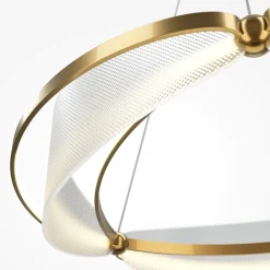 Lampadari Moderni-Maytoni breeze lampadario moderno colore oro da salotto led 3000k