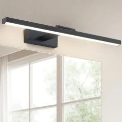 Applique Da Bagno-Maytoni bris applique nero per specchio da bagno led 4000k