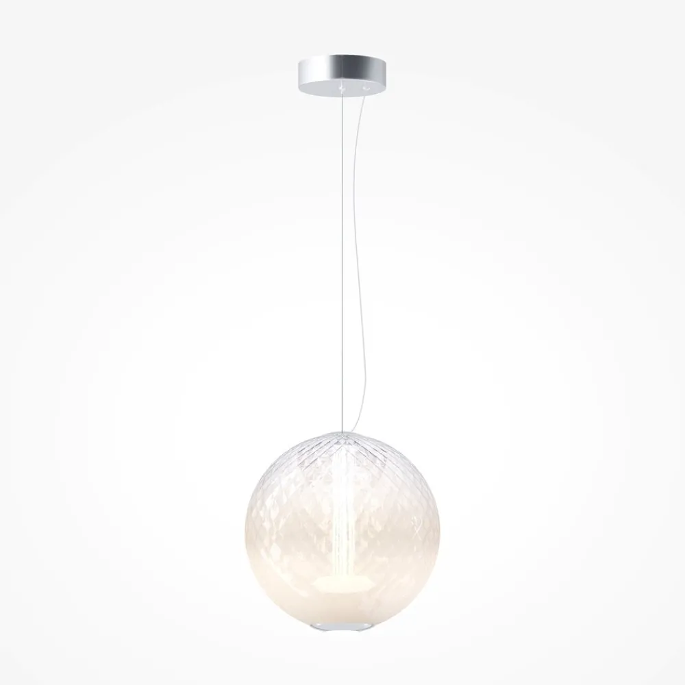 Lampade A Sospensione-Maytoni bruma lampada a sospensione led 15w 2700k vetro decorato mod397pl-l15ch27k