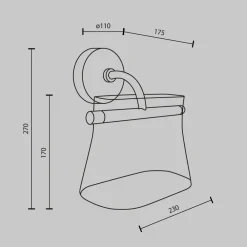 Applique Da Parete-Maytoni cabaret applique da parete led 8w 3000k rettangolare