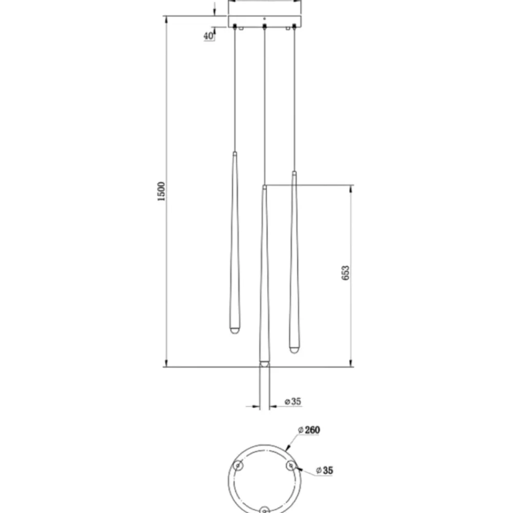 Lampadari Cucina-Maytoni cascade lampadario cucina pendente minimal led 2600k a 3500k