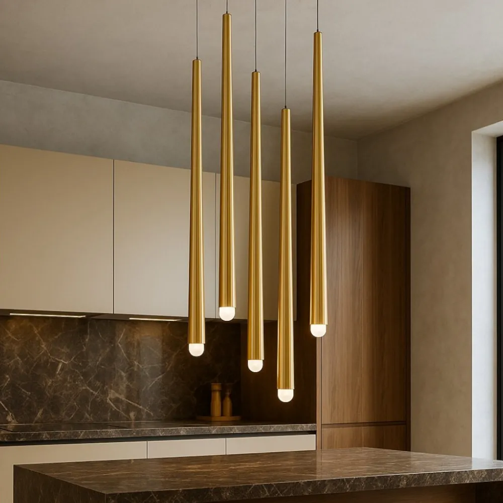 Lampadari Cucina-Maytoni cascade lampadario da cucina 5 luci moderno led 2600k a 3500k