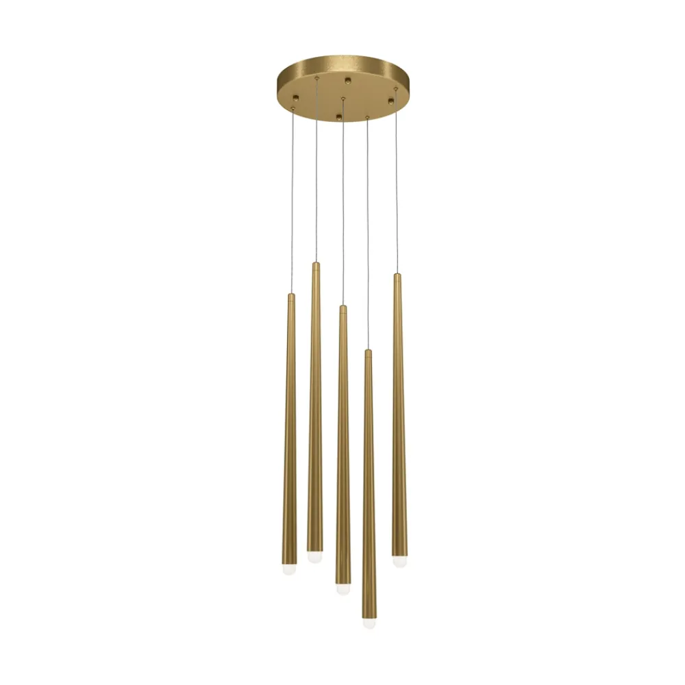 Lampadari Cucina-Maytoni cascade lampadario da cucina 5 luci moderno led 2600k a 3500k