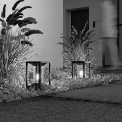 Lampioni Da Giardino-Maytoni cell lampione basso da giardino design a lanterna ip54