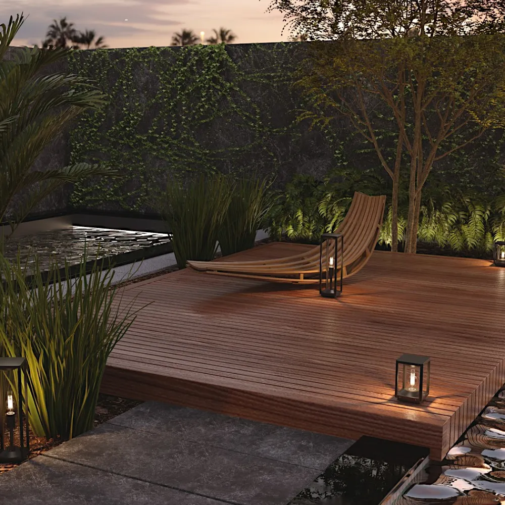 Lampioni Da Giardino-Maytoni cell lampione basso da giardino design a lanterna ip54