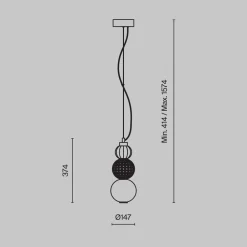 Lampade A Sospensione-Maytoni collar lampada a sospensione led 16w 3000k vetro decorato